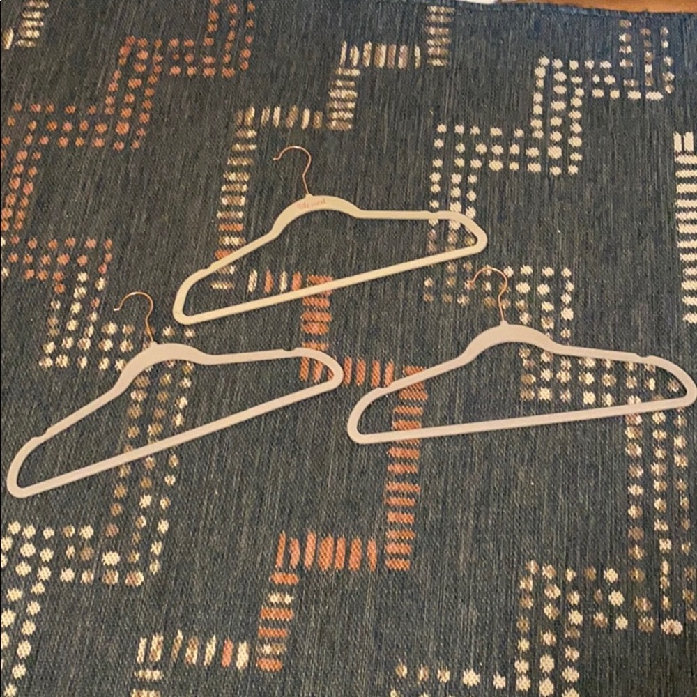 Velvet rose gold hangers